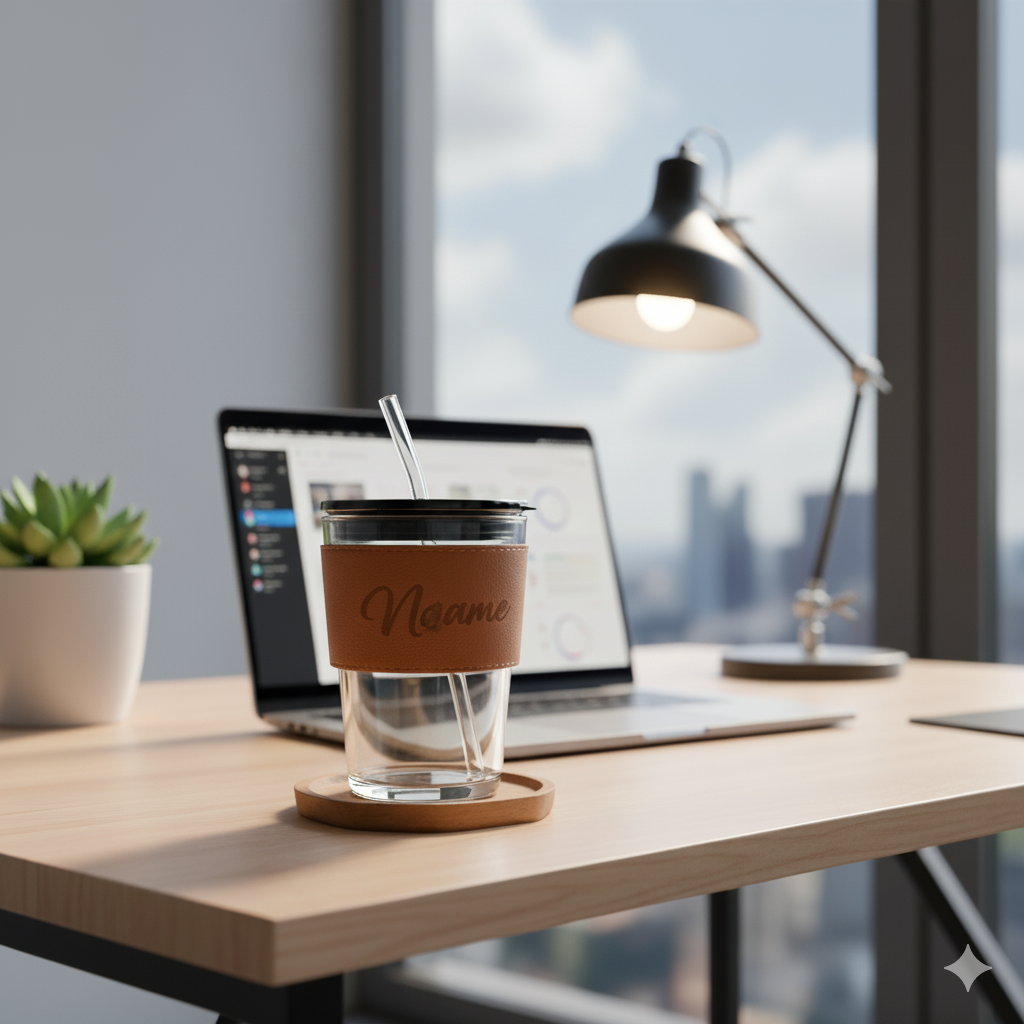 Personalised glass tumbler