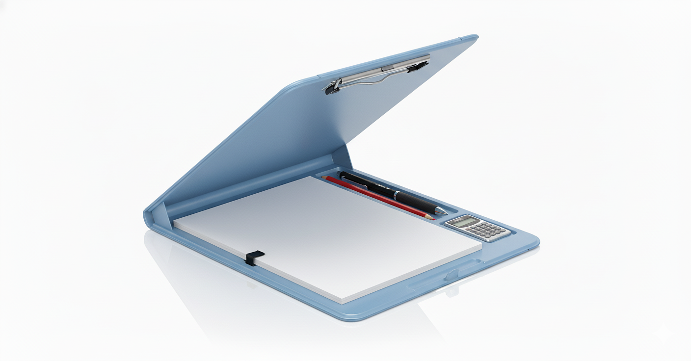 Portable Writing Pad with Storage
